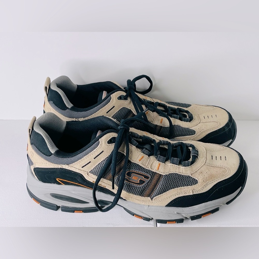 Men’s Skechers Sport Vigor Memory Foam Shoes Size 13 Taupe & Black 51241 EW